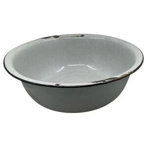 Grey Speckled Graniteware Bowl Mixing Basin Bread Making Fruit Centerpiece